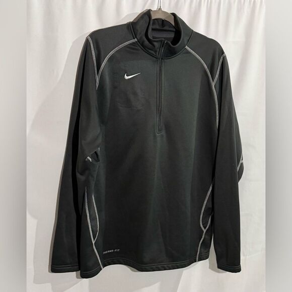 Men’s Nike Therma Fit Gray 1/4 Zip Pullover, Size L - Picture 3 of 5